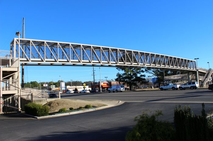 A footbridge is 5 feet wide