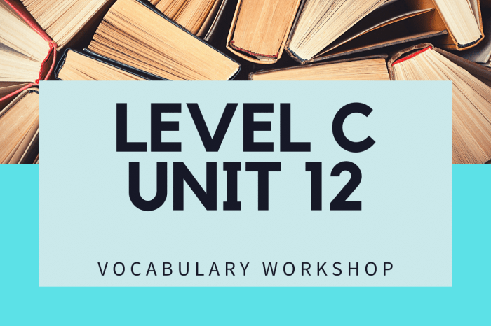 Vocabulary workshop level c unit 12