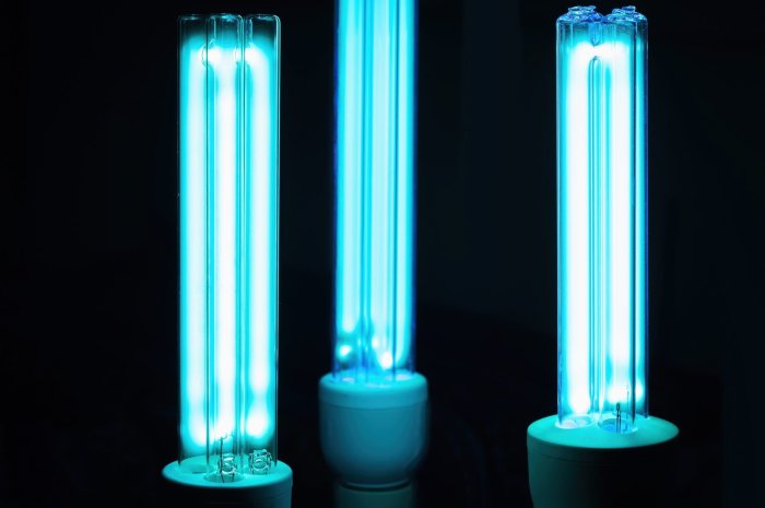 What is true of uv lamps in towel warmers