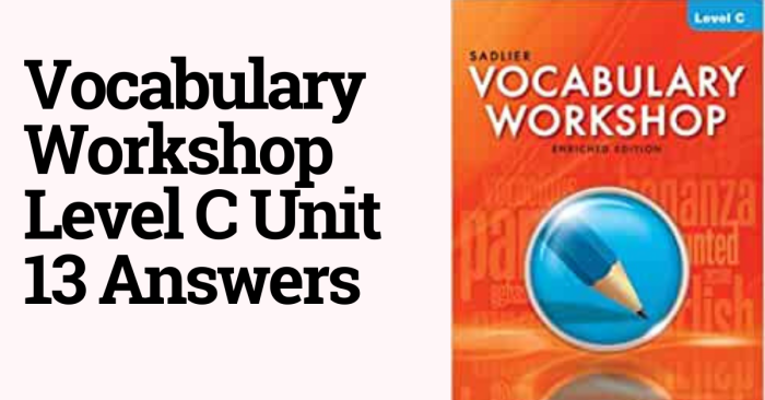 Unit 7 vocabulary workshop level c answers