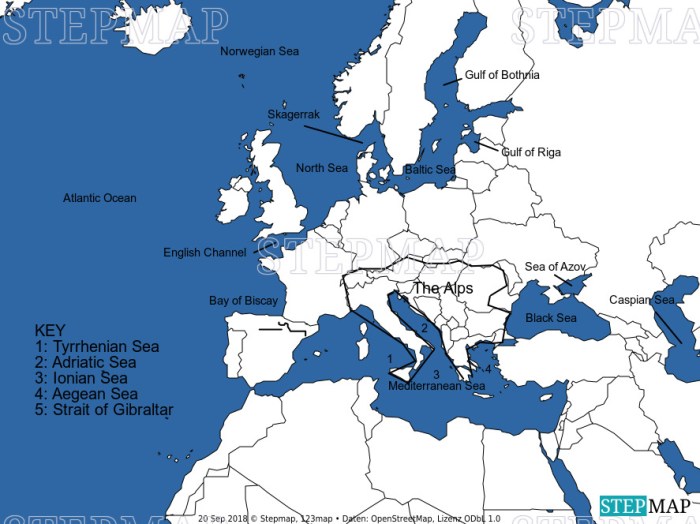 European bodies of water quiz