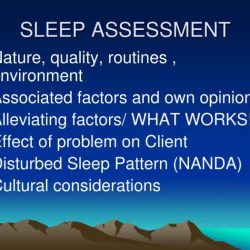 Rn comfort rest and sleep assessment